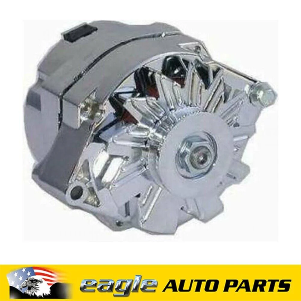 Holden Chev Universal 1 Wire Internal Reg 100 amp Chrome Alternator # R3902