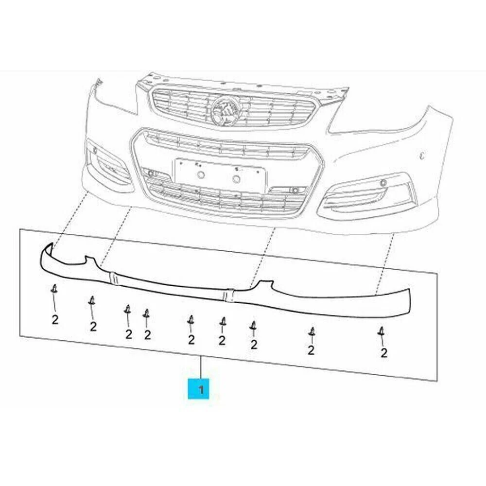 Holden Commodore VF Series 2 SV6 SS SSV Sports Armour Protector Front Spoiler - Image 2