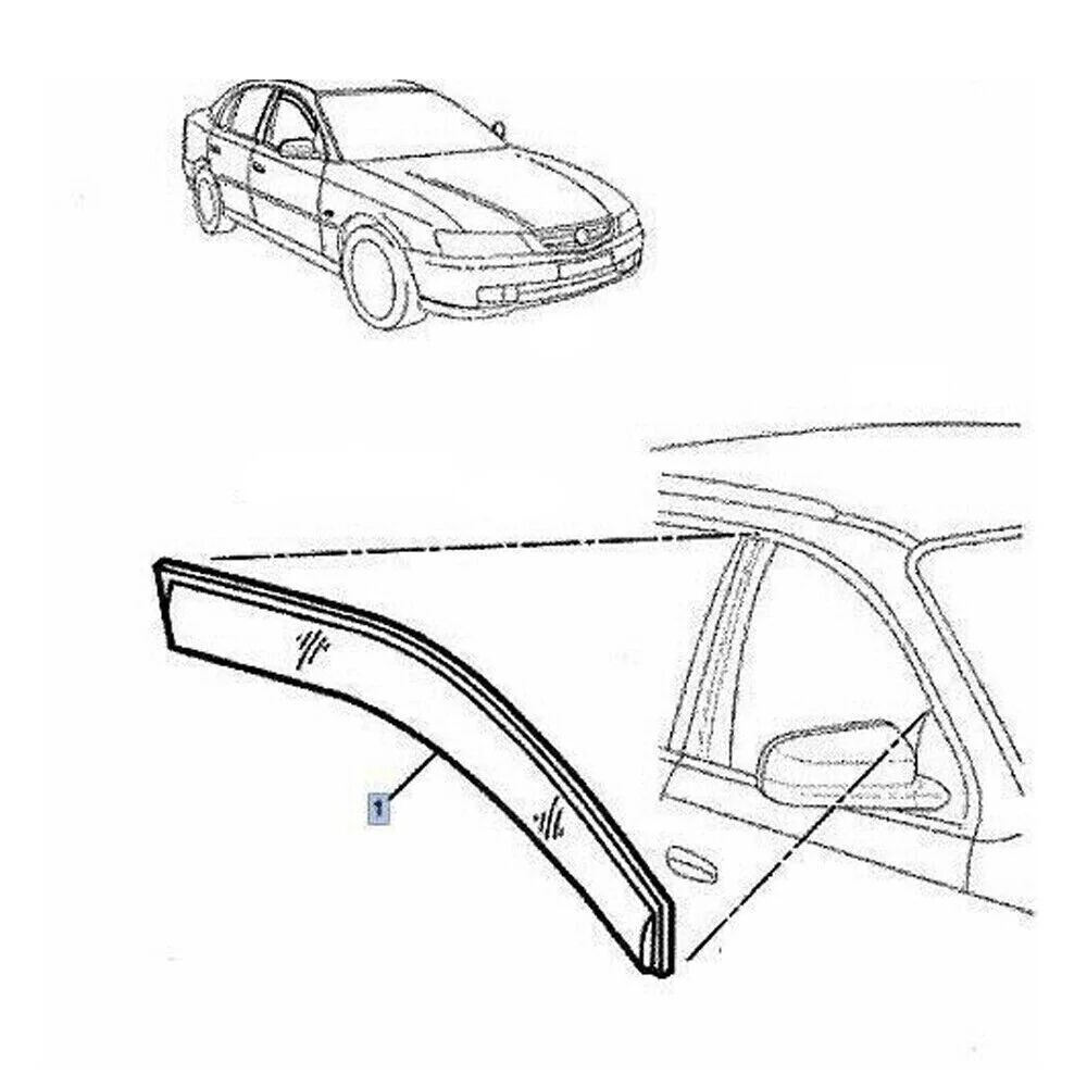 Holden Commodore VT VX VU VY VZ HSV Tinted Front Weathershields Slimline 92140078 - Image 2