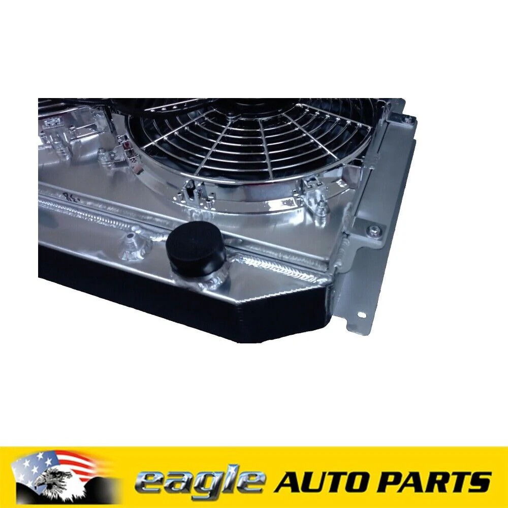 Holden HQ HJ HX HZ 4 Row Aluminum Radiator With Fans Suits Chev V8 Engines # 038 - Image 3