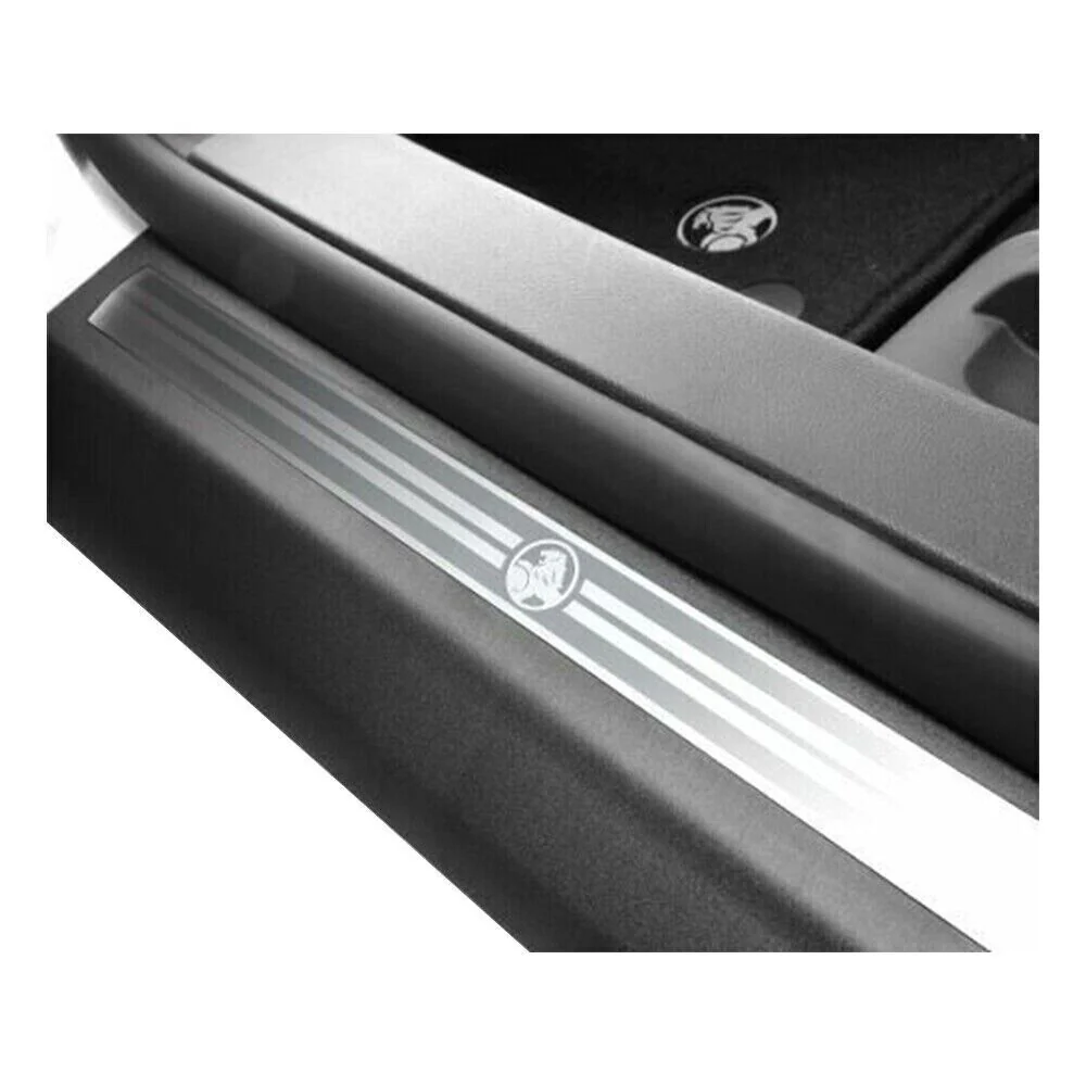 Holden VE VF Commodore Holden Lion Logo Stainless Steel Sill Plates Front & Rear