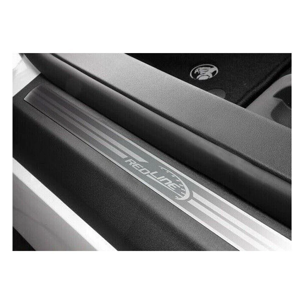 Holden VE VF Commodore Redline Logo Stainless Steel Sill Plates Front & Rear