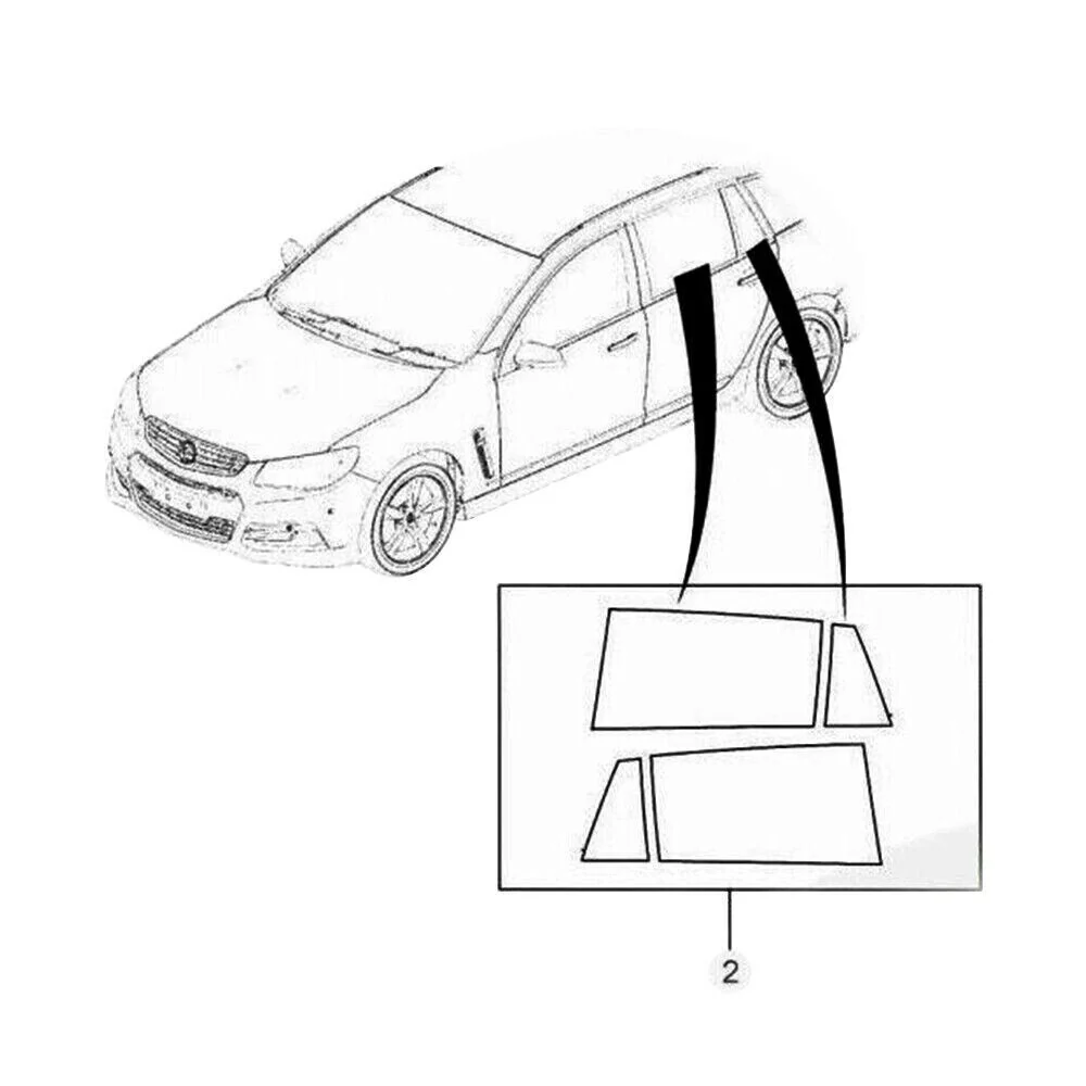 Holden VE VF Commodore Sports Wagon Rear Door Sunshades - Image 2
