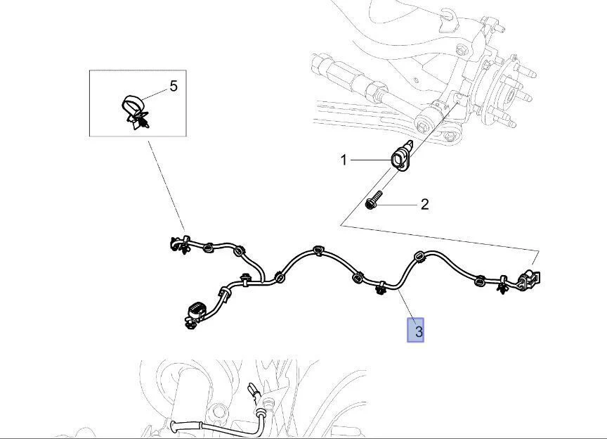 Holden WM Caprice Rear Wheel Speed Sensor Harness 07 - 08 Genuine GM - Image 2