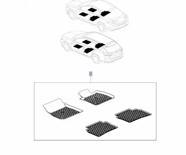HOLDEN ZB COMMODORE RUBBER FLOOR MATS SET GENUINE GM # 92288827 - Image 2