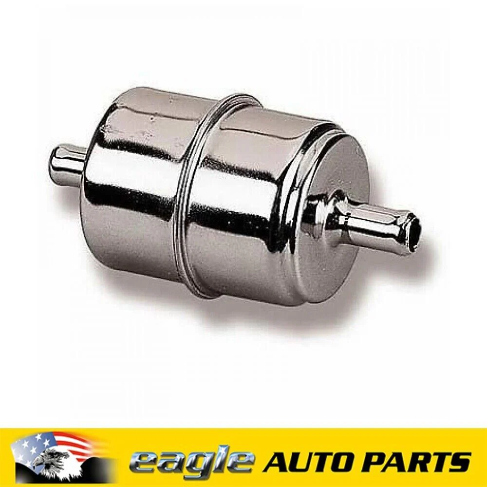Holley VOLUMAX Chrome Inline Fuel Filter 5/16" Chev, Ford # HO162-524