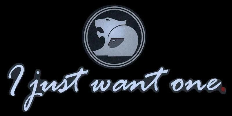 HSV " I Just Want One " Sticker Suits Rear Window VE E1 E2 VF E08-060607