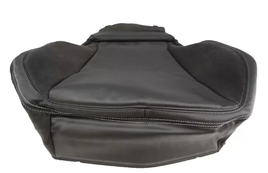 HSV VF CLUBSPORT R8 LEFT HAND FRONT SEAT BASE TRIM COVER JET BLACK LEATHER