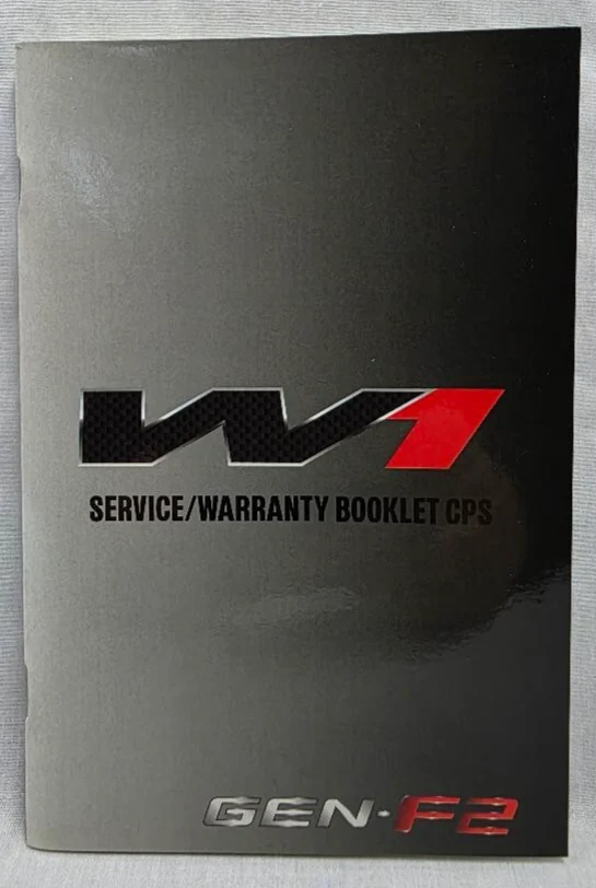 HSV W1 GEN-F2 MY17 OWNERS SUPPLEMENT SERVICE / WARRANTY BOOKLET # 00A-170704