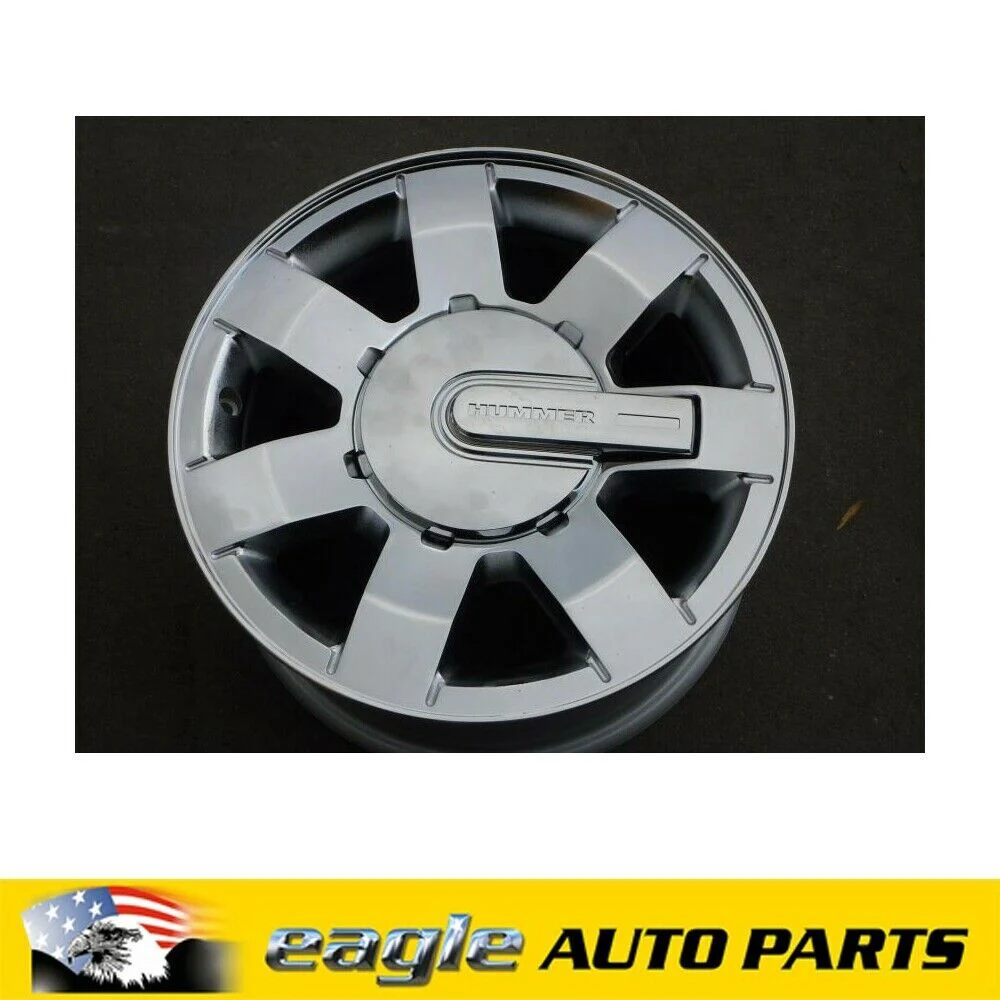 HUMMER 16 X 7.5 H3 GENUINE GM CHROME ALLOY MAG WHEEL & CAP  # 17802996x4 - Image 2