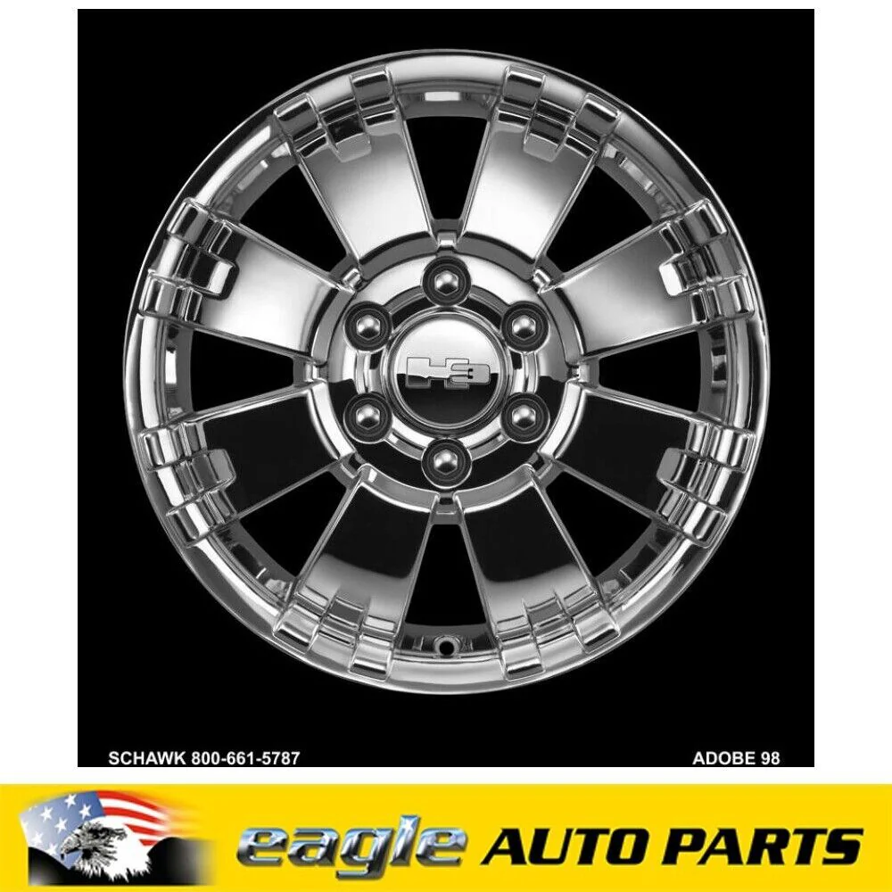HUMMER H3 18 x 7.5 GENUINE GM CHROME ALLOY MAG WHEEL PLUS CAP  # 17801493