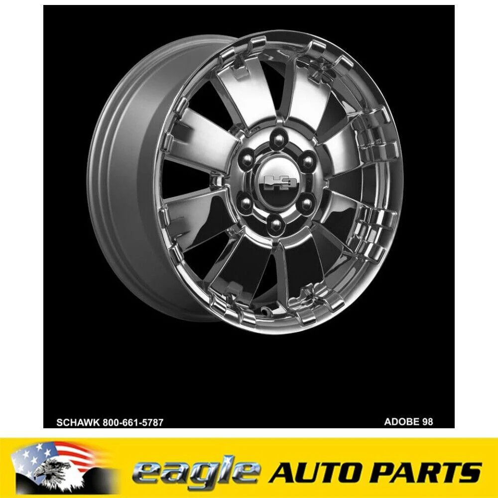 HUMMER H3 18 x 7.5 GENUINE GM CHROME ALLOY MAG WHEEL PLUS CAP  # 17801493 - Image 2