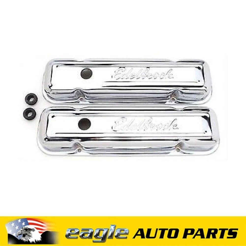 Pontiac V8 Edelbrock Signature Series Chrome Rocker Covers # ED4456