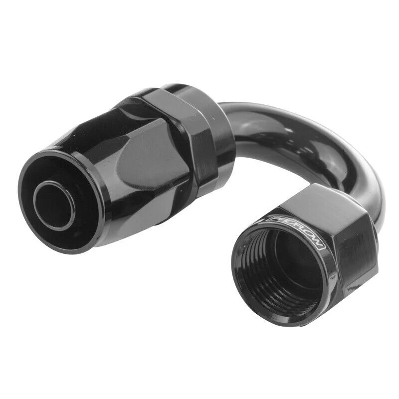 Proflow 180 Degree Hose End -08AN Hose to Female Black # PFE106-08BK