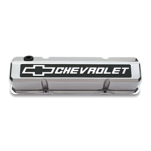 Proform Chev 350 Small Block GM Slant Edge Rocker Covers Polished # 141-920