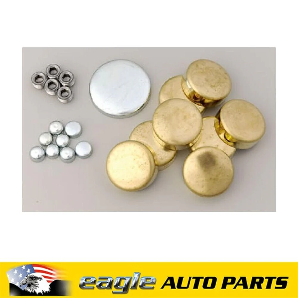 SMALL BLOCK CHEV V8  267 283 307 327 350 ENGINES BRASS WELCH PLUG KIT   # 830001