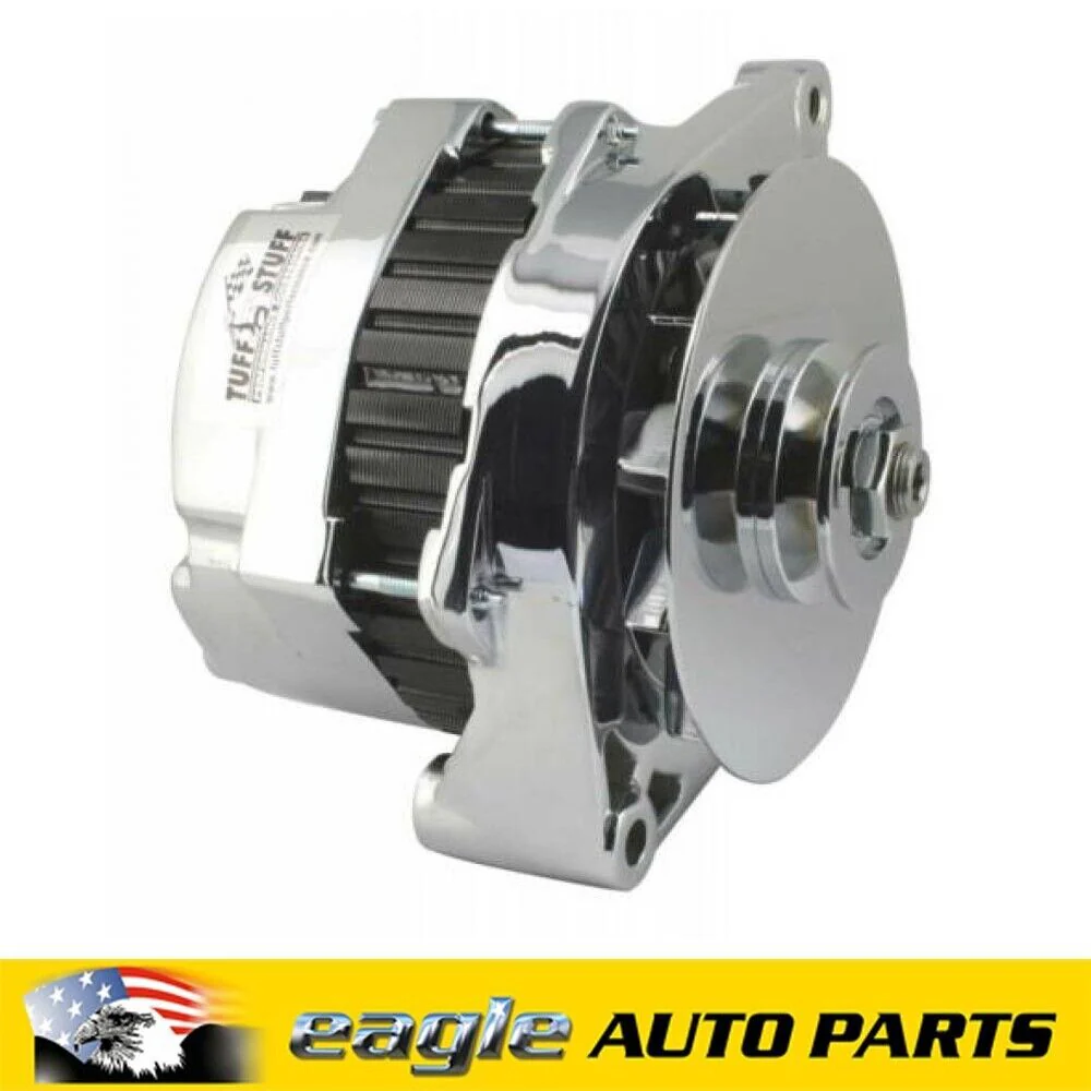 Tuff Stuff Replacement Chrome Alternator 250amp V-Belt GM Chev TUFF-7290NE
